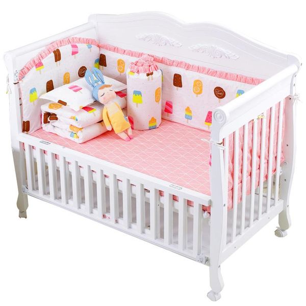 bedding sets 5 pcs/set printed cot set for infant cotton baby crib kit 4 pcs born item bed with sheet bumpers
bedding sets 5 pcs/set printed cot set for infant cotton baby crib kit 4 pcs born item bed with sheet bumpers