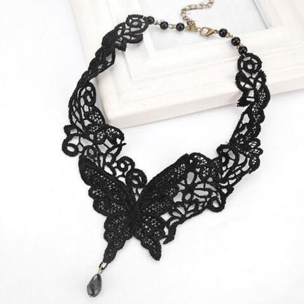 chokers fashion butterfly lace gothic choker necklace black neck necklaces for women jewelry, Golden;silver
chokers fashion butterfly lace gothic choker necklace black neck necklaces for women jewelry, Golden;silver