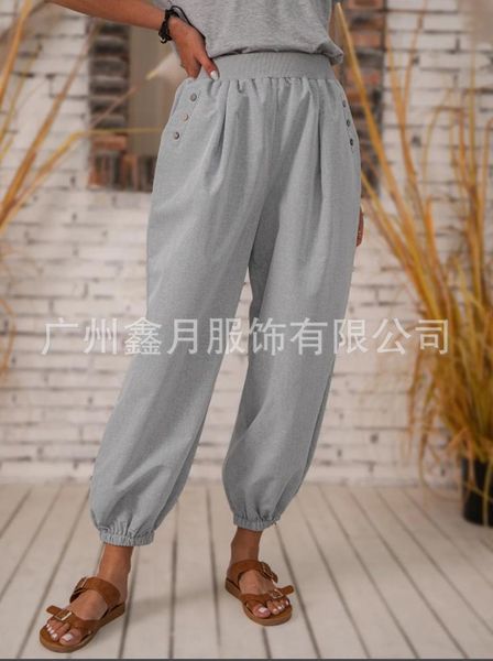 women's pants & capris 2021 pocket polyester cotton retro casual and comfortable bloomers, Black;white
women's pants & capris 2021 pocket polyester cotton retro casual and comfortable bloomers, Black;white