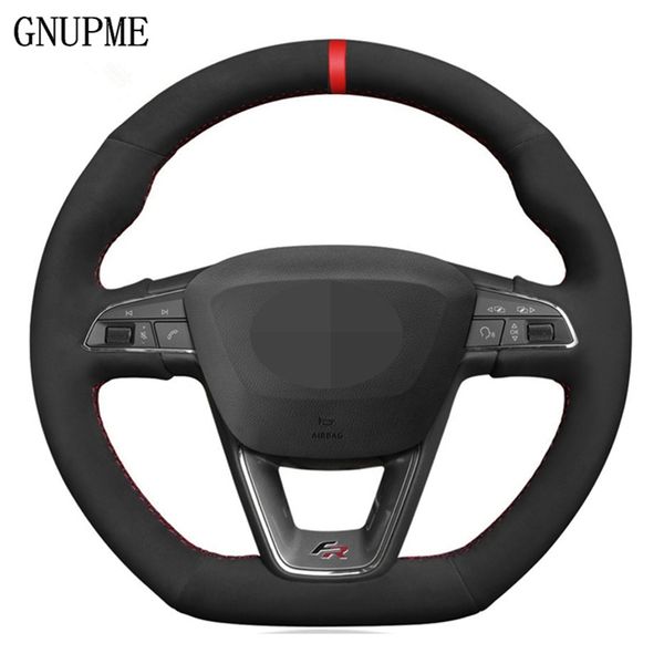 hand stitched black suede car steering wheel cover for seat r leon st cupra ateca fr
hand stitched black suede car steering wheel cover for seat r leon st cupra ateca fr