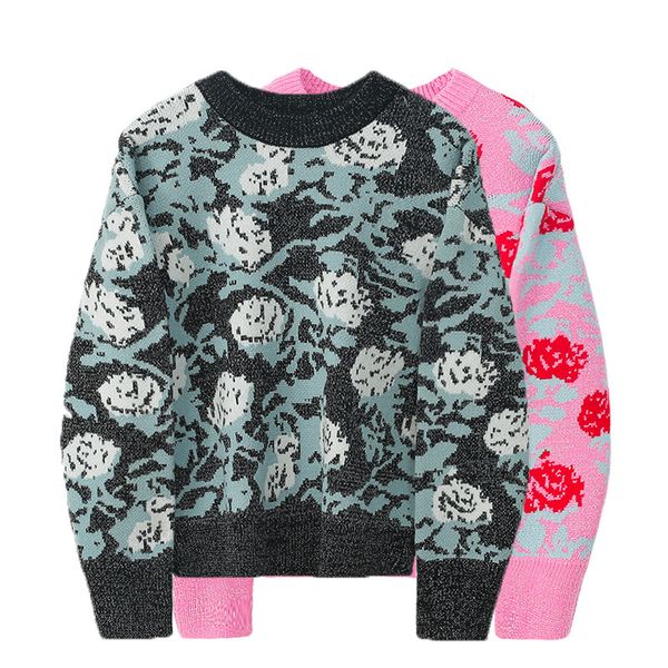 portrait floral painting jacquard sweaters woman autumn and winter mesh pullover outerwear t5012 5qru, White;black
portrait floral painting jacquard sweaters woman autumn and winter mesh pullover outerwear t5012 5qru, White;black