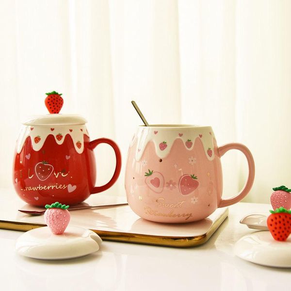 mugs japanese style ceramic cute strawberry coffee mug with lid and spoon creative porcelain breakfast milk oatmeal cup drinkware
mugs japanese style ceramic cute strawberry coffee mug with lid and spoon creative porcelain breakfast milk oatmeal cup drinkware