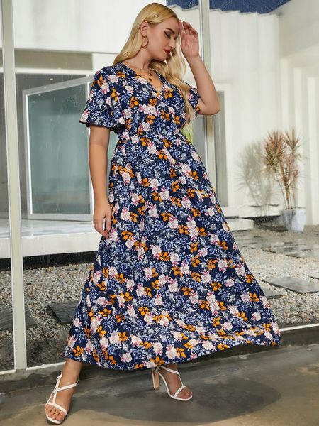 plus size dresses floral dress women 2021 summer v neck short sleeve flower print casual high waist boho beach maxi long, Black
plus size dresses floral dress women 2021 summer v neck short sleeve flower print casual high waist boho beach maxi long, Black