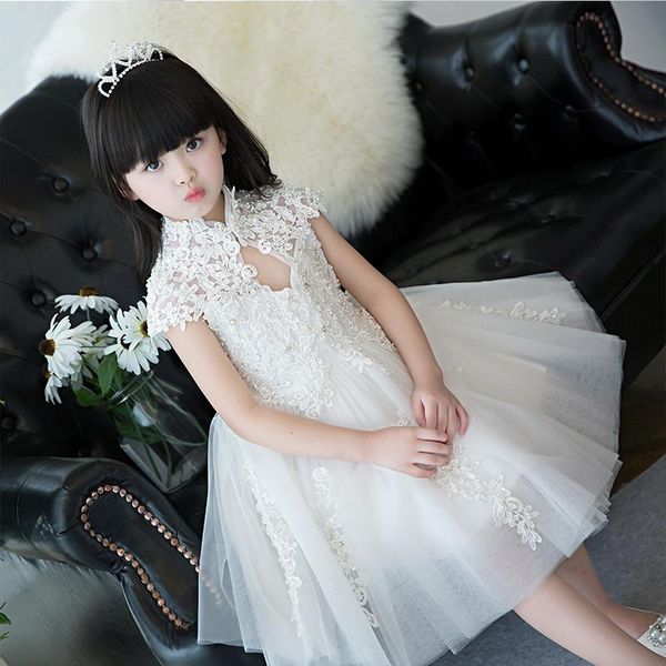 girl's dresses white bead lace flower girl dress high collar pageant wedding elegant formal teenagers party first communion gowns, Red;yellow
girl's dresses white bead lace flower girl dress high collar pageant wedding elegant formal teenagers party first communion gowns, Red;yellow
