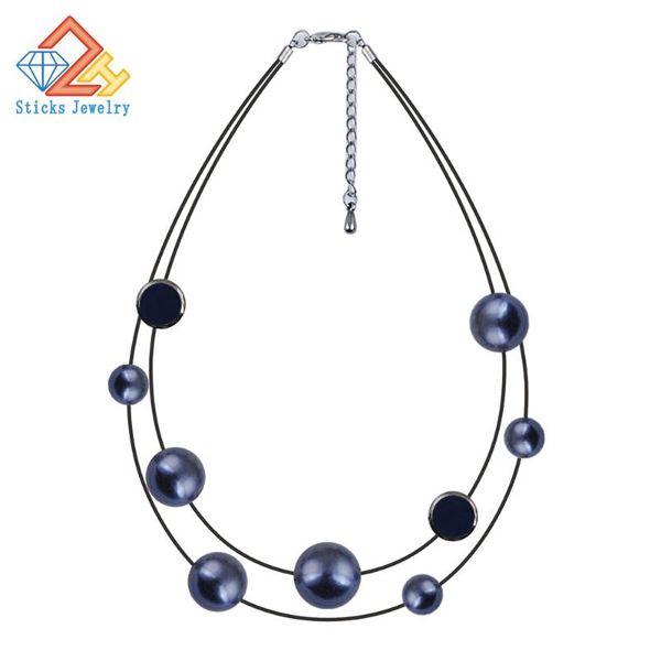 chokers women pendant 2 layer royal simulated pearl necklace, Golden;silver
chokers women pendant 2 layer royal simulated pearl necklace, Golden;silver