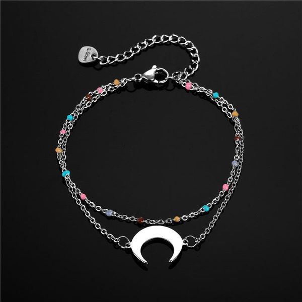charm bracelets multilayer simple moon bead bracelet charming women's wedding silver color stainless steel girl party jewelry gift, Golden;silver
charm bracelets multilayer simple moon bead bracelet charming women's wedding silver color stainless steel girl party jewelry gift, Golden;silver