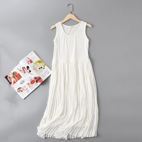 spring summer pleated chiffon dress women sleepwear long camisole base nightdress modal stitching nightgown loose homewear vestidos, Black;red
spring summer pleated chiffon dress women sleepwear long camisole base nightdress modal stitching nightgown loose homewear vestidos, Black;red