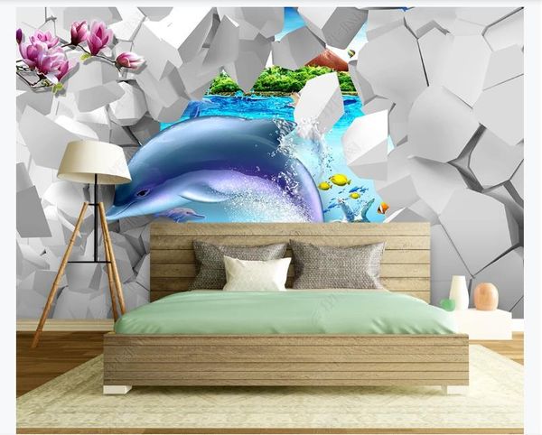 wallpapers custom any size silk po mural wallpaper fashionable modern underwater world dolphin cool 3d children's room background wall
wallpapers custom any size silk po mural wallpaper fashionable modern underwater world dolphin cool 3d children's room background wall