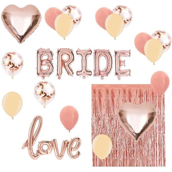 bridal shower & bachelorette party decorations kit rose gold- set includes bride foil balloon, love foil balloon
bridal shower & bachelorette party decorations kit rose gold- set includes bride foil balloon, love foil balloon