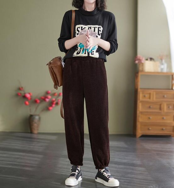 women's pants & capris corduroy women 2021 autumn winter pockets elastic waist solid color fleece warm casual ladies trousers, Black;white
women's pants & capris corduroy women 2021 autumn winter pockets elastic waist solid color fleece warm casual ladies trousers, Black;white