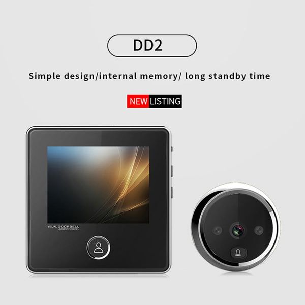 doorbells dd2 3.0 inch usb lcd screen digital doorbell infrared night vision door eye viewer electronic peephole camera home
doorbells dd2 3.0 inch usb lcd screen digital doorbell infrared night vision door eye viewer electronic peephole camera home
