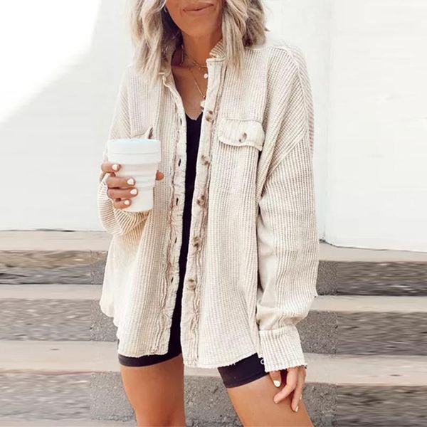 women's jackets spring autumn women vintage solid corduroy shirts full sleeve stand collar buttons oversize coats casual femme outwear, Black;brown
women's jackets spring autumn women vintage solid corduroy shirts full sleeve stand collar buttons oversize coats casual femme outwear, Black;brown
