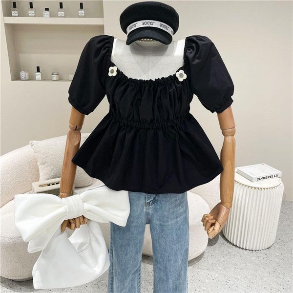 women's blouses & shirts clothing summer 2021 fashion sweet square neck small flower pleated puff sleeve doll shirt, White
women's blouses & shirts clothing summer 2021 fashion sweet square neck small flower pleated puff sleeve doll shirt, White