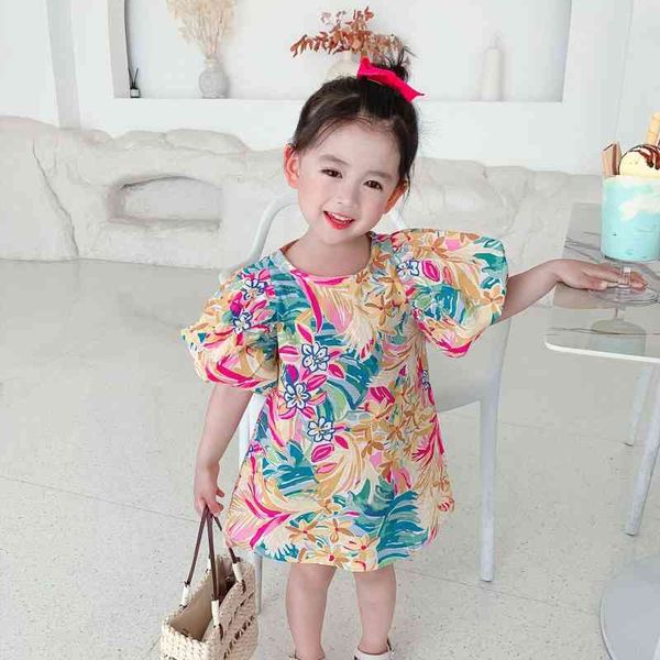 girls fashion puff sleeve girl dresses floral printing summer cotton short casual clothings, Red;yellow
girls fashion puff sleeve girl dresses floral printing summer cotton short casual clothings, Red;yellow