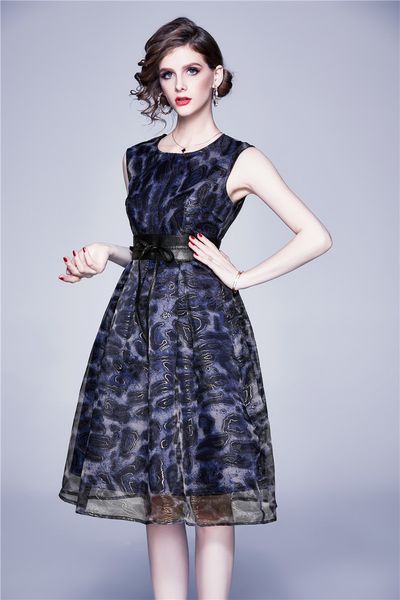 fashion designer women summer organza dress elegant office cocktail party robe female leopard vintage tank dresses vestidos 210525, Black;gray
fashion designer women summer organza dress elegant office cocktail party robe female leopard vintage tank dresses vestidos 210525, Black;gray