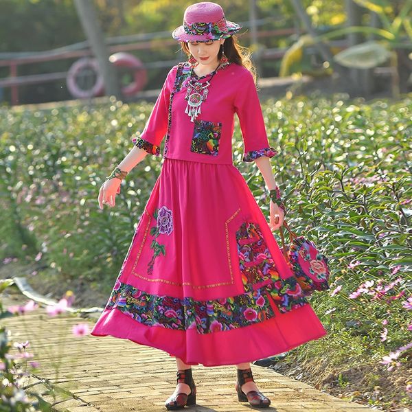 cotton linen woman traditional chinese clothing sets retro print half sleeve hanfu spring women oriental 2 piece tang suit 12303, Red
cotton linen woman traditional chinese clothing sets retro print half sleeve hanfu spring women oriental 2 piece tang suit 12303, Red