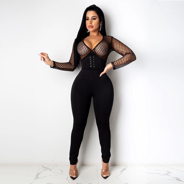 autumn womens see through fishnet jumpsuit casual long sleeve hollow out black corset rompers club overalls, Black;white
autumn womens see through fishnet jumpsuit casual long sleeve hollow out black corset rompers club overalls, Black;white