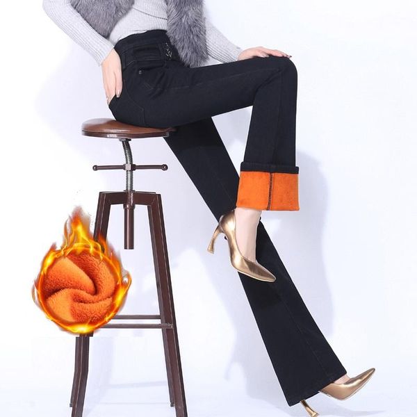 women's jeans 2021 women warm winter plus vevet office flare pants girls business casual fleece bell bottomtrousers, Blue
women's jeans 2021 women warm winter plus vevet office flare pants girls business casual fleece bell bottomtrousers, Blue