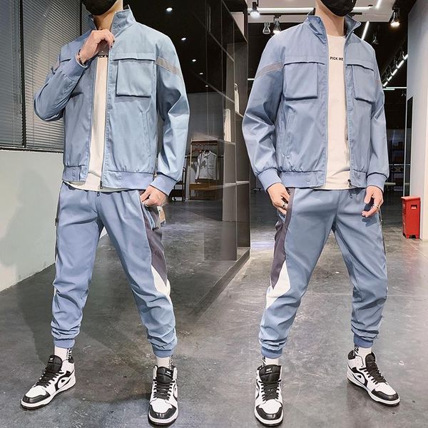 men's tracksuits tracksuit men set sweat suit 2021 fitness spring autumn jackets+ pants casual mens sportswear two piece streetwear, Gray
men's tracksuits tracksuit men set sweat suit 2021 fitness spring autumn jackets+ pants casual mens sportswear two piece streetwear, Gray