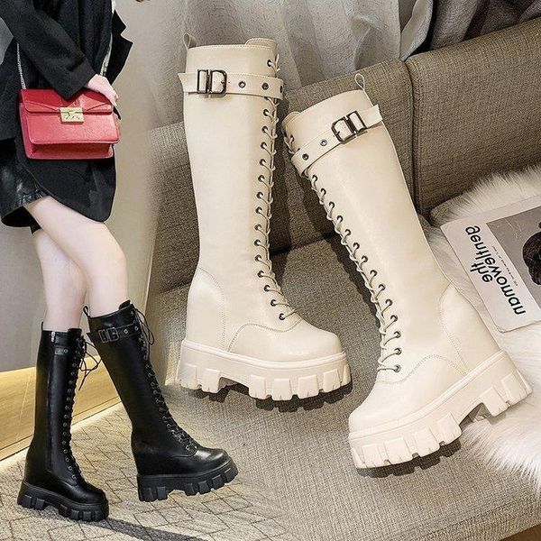 boots fashion women cross strap pu leather autumn winter warm knee high ladies thick sole platform botas mujer beige black
boots fashion women cross strap pu leather autumn winter warm knee high ladies thick sole platform botas mujer beige black