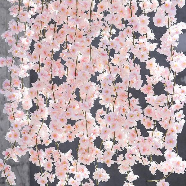 decorative flowers & wreaths 1.8m artificial cherry blossom flower vine string fake sakura garland wedding decoration home garden party arch
decorative flowers & wreaths 1.8m artificial cherry blossom flower vine string fake sakura garland wedding decoration home garden party arch