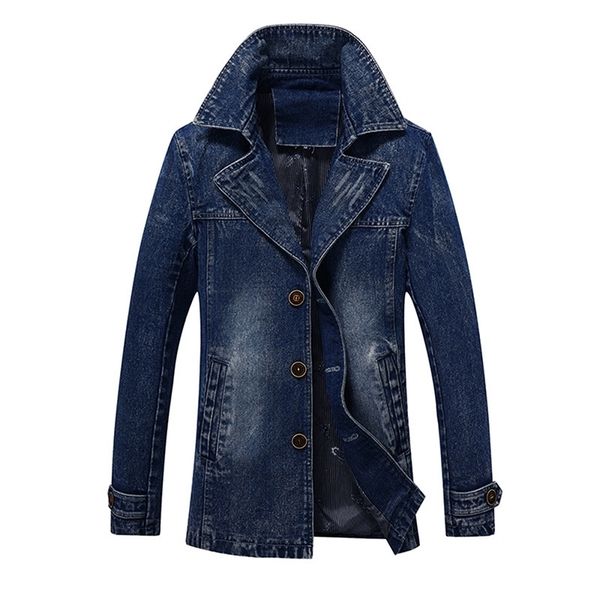 idopy men`s denim trench coat cowboy long style business vintage washed slim fit jeans jacket for male t200502, Black;brown
idopy men`s denim trench coat cowboy long style business vintage washed slim fit jeans jacket for male t200502, Black;brown