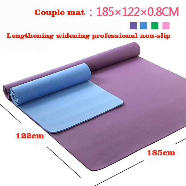 tasteless double yoga mat 8/10mm thickening 185*122cm tpe female slip widening lengthened professional sports fitness dance pad
tasteless double yoga mat 8/10mm thickening 185*122cm tpe female slip widening lengthened professional sports fitness dance pad