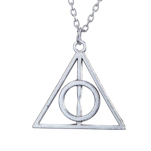 10pc fashion potter necklaces luna triangle deathly hallows geometric triangle pendant vintage necklaces men women gifts, Silver
10pc fashion potter necklaces luna triangle deathly hallows geometric triangle pendant vintage necklaces men women gifts, Silver