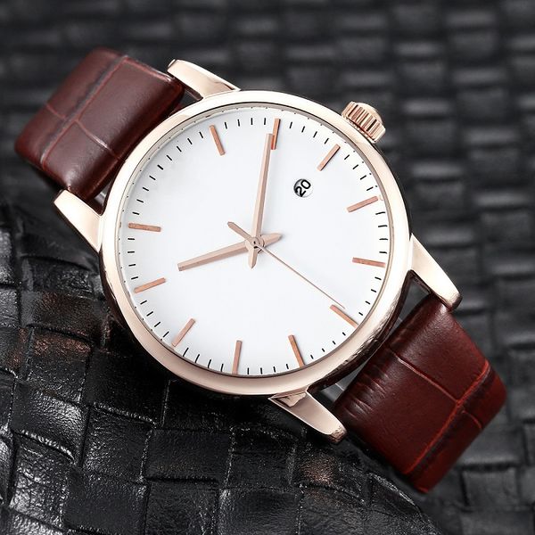 2021 arrive three stitches series luxury mens watches quartz watch designer wristwatch amn brand fashion leather strap, Slivery;brown
2021 arrive three stitches series luxury mens watches quartz watch designer wristwatch amn brand fashion leather strap, Slivery;brown