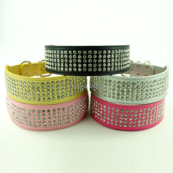 dog collars & leashes (20 pieces/lot) arrival fashion leather 2inch 5 rows bling diamond pet collar pitbull
dog collars & leashes (20 pieces/lot) arrival fashion leather 2inch 5 rows bling diamond pet collar pitbull