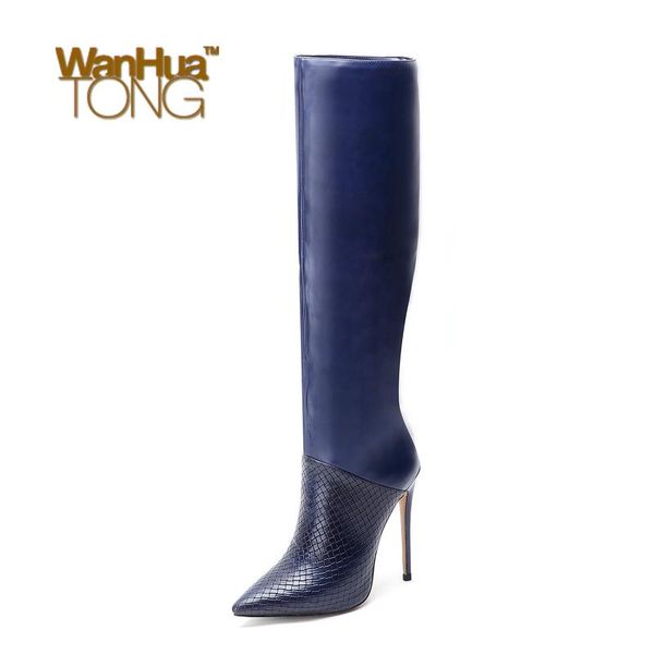 boots wanhuatong fashion winter solid colored elegance knitting pattern pointed toe stiletto heel knee high, Black
boots wanhuatong fashion winter solid colored elegance knitting pattern pointed toe stiletto heel knee high, Black