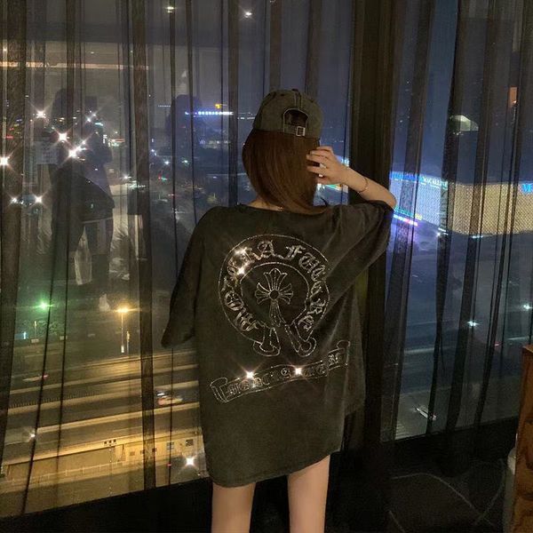 59% off factory outlet store crosin heavy industry water wash wear out flash diamond cloth embroidery make old short sleeve t-shirt back kil, White
59% off factory outlet store crosin heavy industry water wash wear out flash diamond cloth embroidery make old short sleeve t-shirt back kil, White