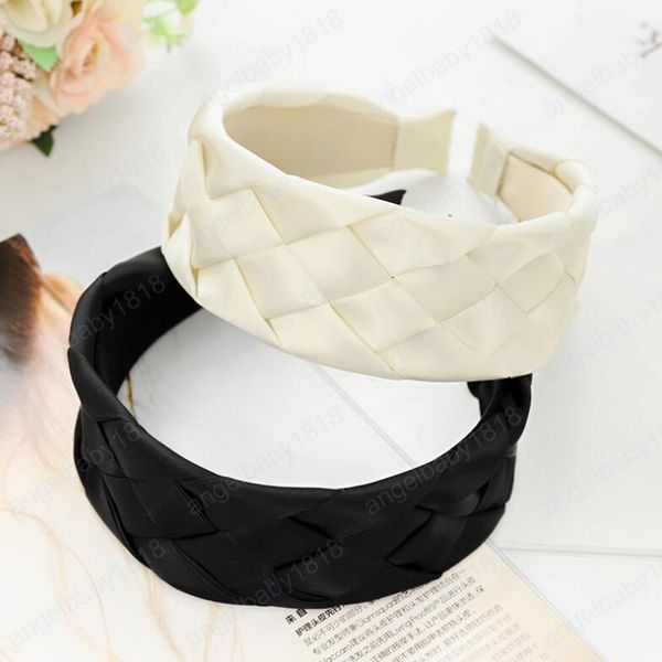 fashion women headband wide side black white hairband solid color braid turban casual hair accessories, Slivery;white
fashion women headband wide side black white hairband solid color braid turban casual hair accessories, Slivery;white