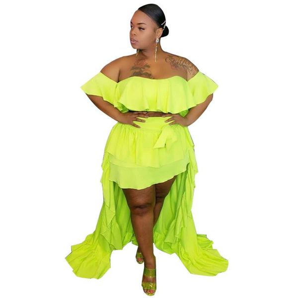 plus size tracksuits 5xl summer 2 piece set women clothing slash neck crop and skirt sets ball gown matching chandals mujer, Black
plus size tracksuits 5xl summer 2 piece set women clothing slash neck crop and skirt sets ball gown matching chandals mujer, Black