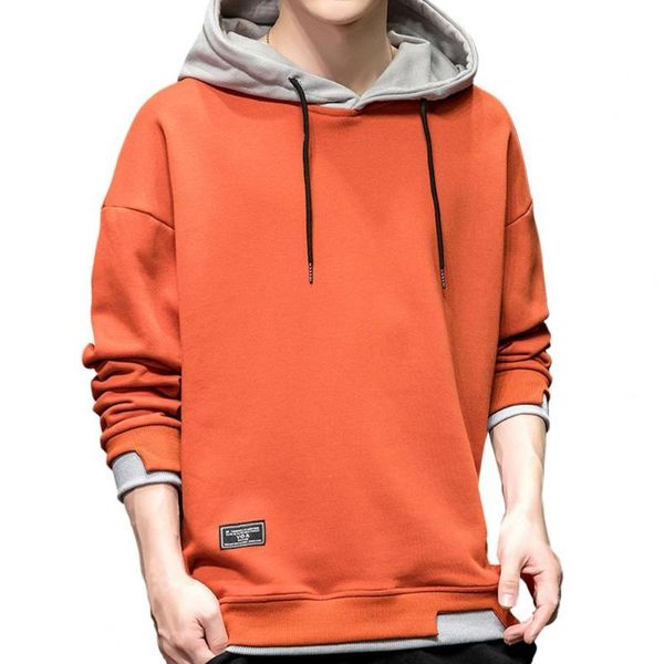 men's hoodies & sweatshirts stylish autumn men hoodie contrast colors drawstring casual long sleeve thick loose pullover for daily wear, Black
men's hoodies & sweatshirts stylish autumn men hoodie contrast colors drawstring casual long sleeve thick loose pullover for daily wear, Black