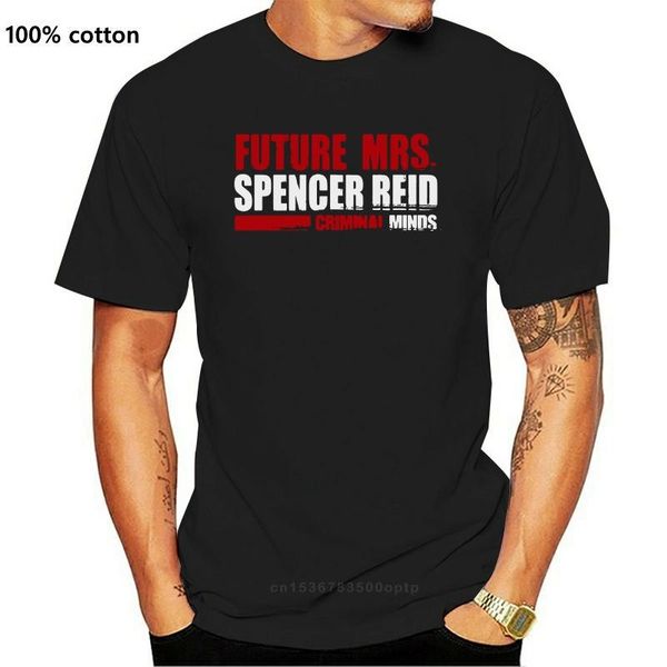 men's t-shirts trendy fashion style future mrs spencer reid quote criminal minds t-shirt tee, White;black