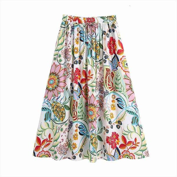 women za summer chic fashion flower print midi skirt vintage high waist back elastic waist female skirts mujer, Black
women za summer chic fashion flower print midi skirt vintage high waist back elastic waist female skirts mujer, Black