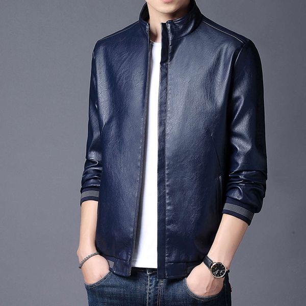 wear spring and autumn new youth collar pu jacket coat locomotive leather clothes men's trend, Black;brown
wear spring and autumn new youth collar pu jacket coat locomotive leather clothes men's trend, Black;brown