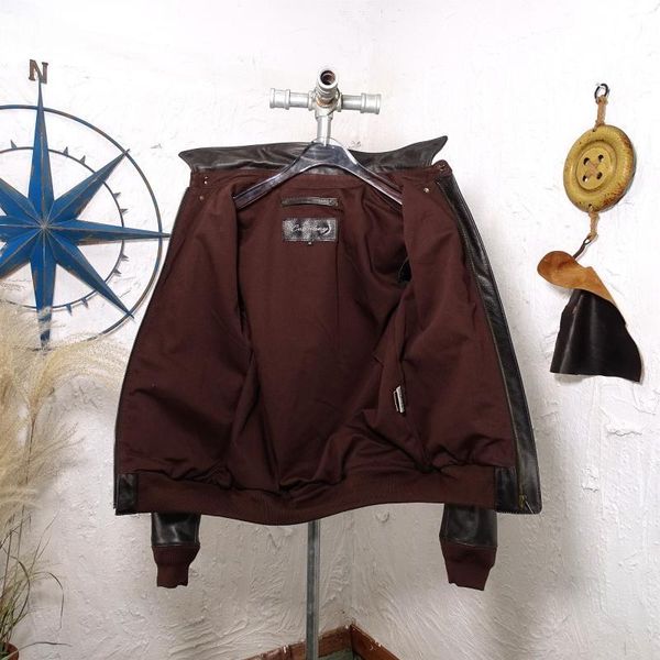 men's leather & faux dark 2021 brown military style a2 pilot jacket plus size 4xl genuine natural cowhide autumn usaf aviation coat, Black
men's leather & faux dark 2021 brown military style a2 pilot jacket plus size 4xl genuine natural cowhide autumn usaf aviation coat, Black