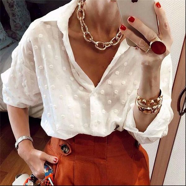 fashion womens blouses and elegant long sleeve white ol shirt ladies polka dot chemise femme blusa feminina streetwear
fashion womens blouses and elegant long sleeve white ol shirt ladies polka dot chemise femme blusa feminina streetwear