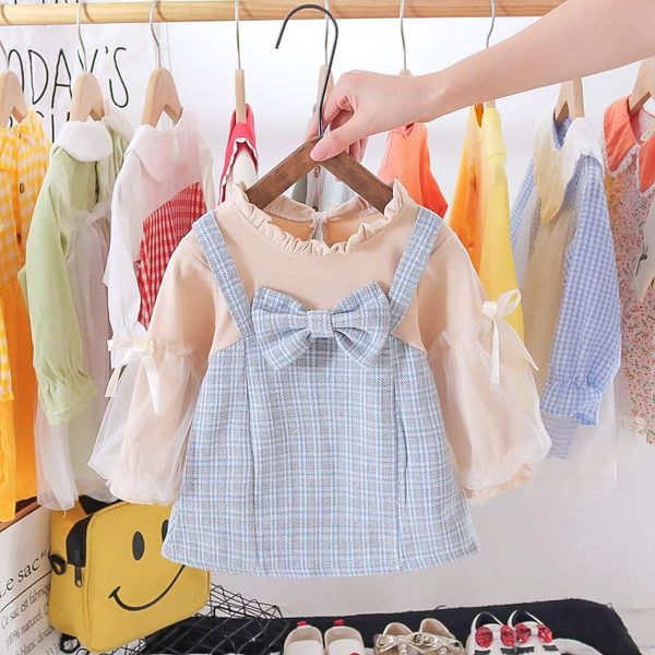girl's dresses kids baby girls spring full sleeve patchwork plaid bow outwear casual toddler children knee-length 6m-4y, Red;yellow
girl's dresses kids baby girls spring full sleeve patchwork plaid bow outwear casual toddler children knee-length 6m-4y, Red;yellow