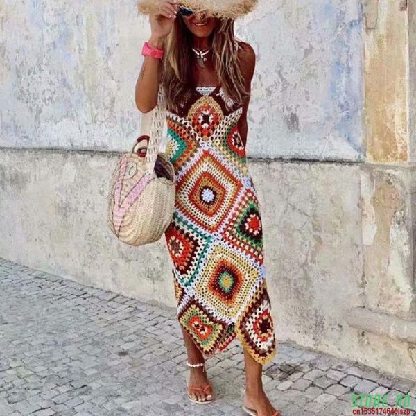 women's swimwear handmade crochet beach dress cover up hollow out mesh knitted tunic swimsuit coverup womens sarong robe de plage a273, White;black
women's swimwear handmade crochet beach dress cover up hollow out mesh knitted tunic swimsuit coverup womens sarong robe de plage a273, White;black