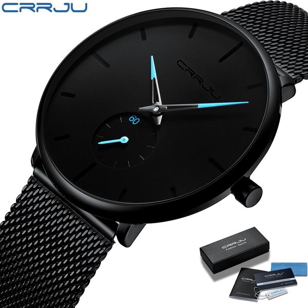 crrju fashion mens watches brand luxury quartz watch men casual slim mesh steel waterproof sport watch relogio masculino 210310, Slivery;brown
crrju fashion mens watches brand luxury quartz watch men casual slim mesh steel waterproof sport watch relogio masculino 210310, Slivery;brown