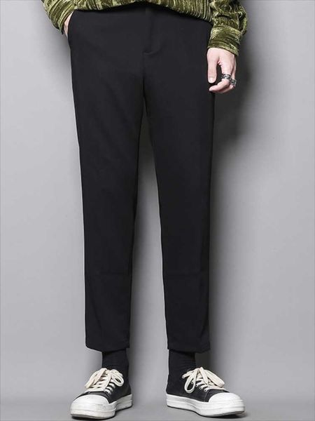 men's pants casual straight pencil autumn dark elastic waist british style simple and versatile fashion, Black
men's pants casual straight pencil autumn dark elastic waist british style simple and versatile fashion, Black