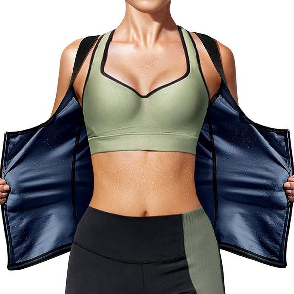 women's shapers sauna sweat vest weight loss suit fitness slimming body shaper training workout waist trainer tank top, Black;white
women's shapers sauna sweat vest weight loss suit fitness slimming body shaper training workout waist trainer tank top, Black;white
