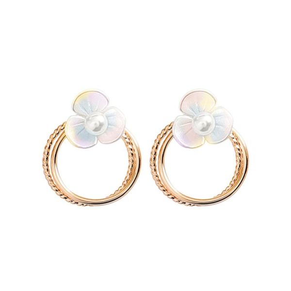 hoop & huggie delicate light simple two layer flower simulated pearl shell white golden fashion alloy earrings for women, Golden;silver
hoop & huggie delicate light simple two layer flower simulated pearl shell white golden fashion alloy earrings for women, Golden;silver