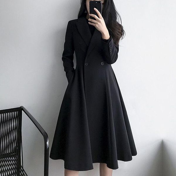 women's trench coats 2021 early autumn large dress fat mm slim suit age reduced medium length skirt korean windbreaker coat, Tan;black
women's trench coats 2021 early autumn large dress fat mm slim suit age reduced medium length skirt korean windbreaker coat, Tan;black