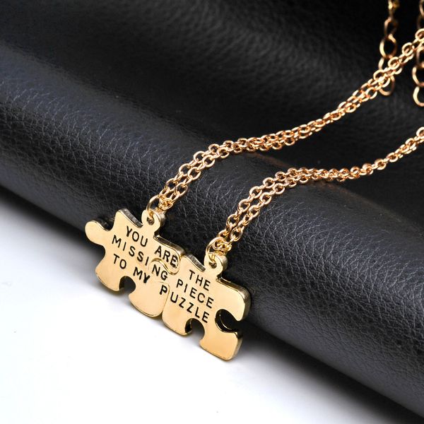 interlocking jigsaw puzzle bff necklace for 2 stitching friends necklaces you are the missing piece to my puzzle necklacedio chan conta, Silver
interlocking jigsaw puzzle bff necklace for 2 stitching friends necklaces you are the missing piece to my puzzle necklacedio chan conta, Silver