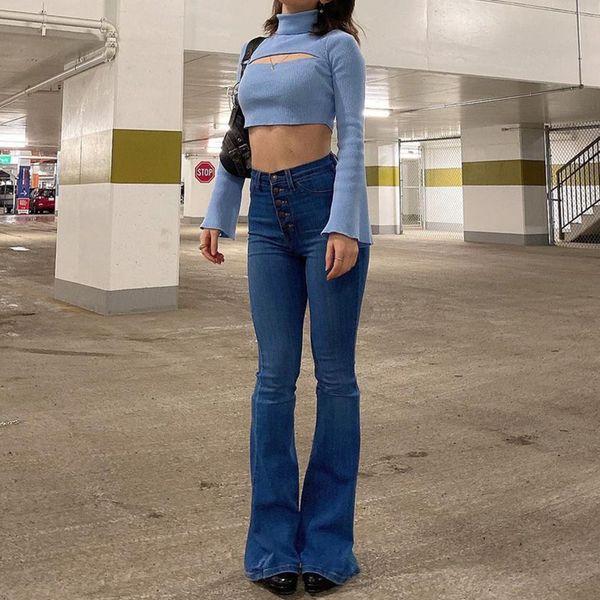 vintage blue flare jeans woman high waist elegant skinny bell bottom pants ladies pocket button denim trousers summer, Black;white
vintage blue flare jeans woman high waist elegant skinny bell bottom pants ladies pocket button denim trousers summer, Black;white