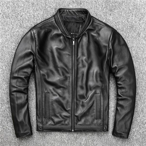 men's leather & faux luxury lambskin slim men real short coats stand genuine jacket plus size 2021 autumn casual clothes, Black
men's leather & faux luxury lambskin slim men real short coats stand genuine jacket plus size 2021 autumn casual clothes, Black
